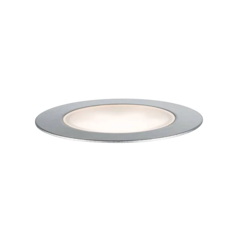 Bodeneinbaustrahler 'Plug & Shine' 50 lm silber Ø 7 cm