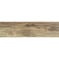 Bodenfliese 'Barbados' Feinsteinzeug braun matt 30 x 120 cm