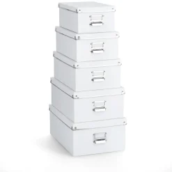 Boxen-Set weiß 5-teilig