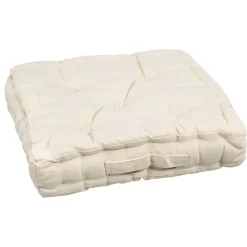 Boxkissen beige 40 x 40 x 8 cm