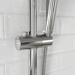 Brausestangenset zum Kleben, verchromt, 3 Strahlarten