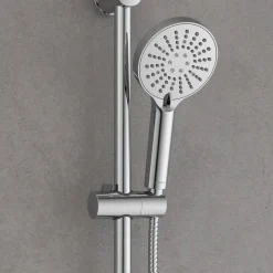 Brausestangenset zum Kleben, verchromt, 3 Strahlarten