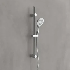 Brausestangenset zum Kleben, verchromt, 3 Strahlarten