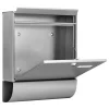 Briefkasten 'Borkum-Set 38770 NI' edelstahlfarben 36,2 x 42,2 x 10 cm