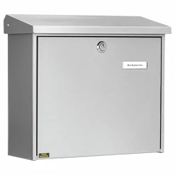 Briefkasten 'Comfort 913 SI' silbern 38 x 34 x 14,8 cm
