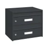 Briefkasten 'Dual Front 821 ANT' anthrazit 40,7 x 36 x 29,2 cm