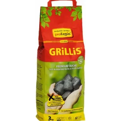 Buchen-Grillholzkohlebriketts 'Grillis' 3 kg
