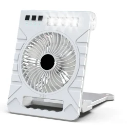 Camping-Ventilator weiß Solarpanel Front-/Seitenleuchten 19 x 25 cm