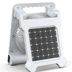 Camping-Ventilator weiß Solarpanel Front-/Seitenleuchten 19 x 25 cm