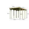 Caravan-Carport 394 x 712 cm Kiefer KDI PVC-Dach
