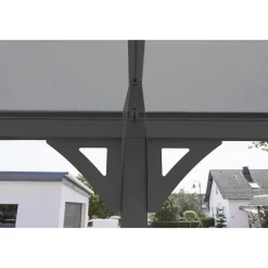 Carport 'Bergen' mit Runddach anthrazit Aluminium 505 x 300 x 220 cm