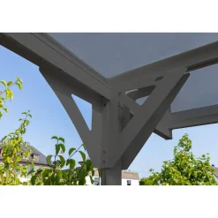 Carport 'Helsinki' mit Flachdach anthrazit Metall 503 x 305 x 232 cm