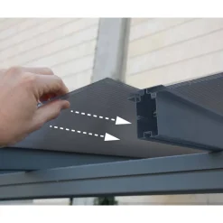 Carport 'Verona 5000' mit Flachdach anthrazit Aluminium 500 x 297 x 218 cm