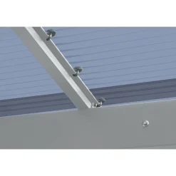 Carport 'Wing 80' Aluminium silbern 531,4 x 260 x 275,7 cm