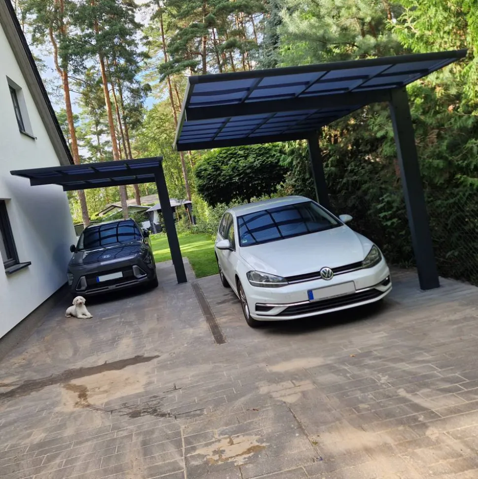 Carport 'Wing 80' anthrazit 276 x 531 x 284 cm