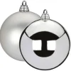 Christbaumschmuck silberfarben Ø 25 cm 2 Stück
