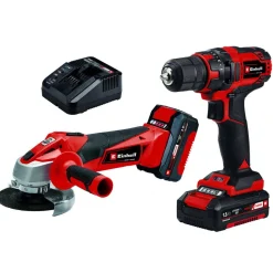 Combo Kit 'TC-TK 18 Li Kit' Akku-Bohrschrauber & Winkelschleifer, 18 V schwarz/rot