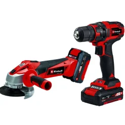 Combo Kit 'TC-TK 18 Li Kit' Akku-Bohrschrauber & Winkelschleifer, 18 V schwarz/rot