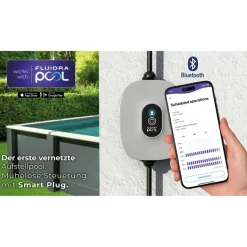 Composite Pool-Set 'Avantgarde Nova' rechteckig grau 455 × 315 × 126 cm, Smart Plug Modul