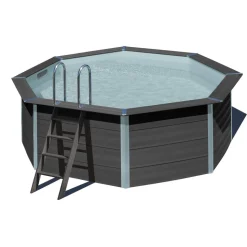 Composite Pool-Set 'Avantgarde' grau Ø 410 × 124 cm