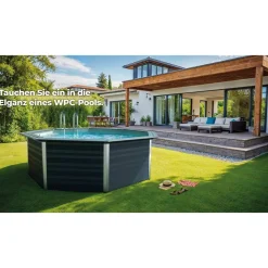 Composite Pool-Set 'Avantgarde' grau Ø 410 × 124 cm