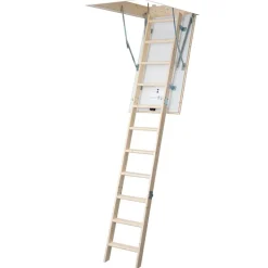 Dachbodentreppe 'Pur' fichtefarbend isoliert 112 x 60 cm