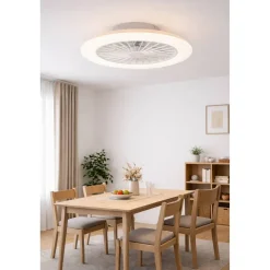 Deckenleuchte mit Ventilator weiß Ø 50 × 14,5 cm