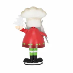 Dekofigur Santa mit Tanne 31 cm