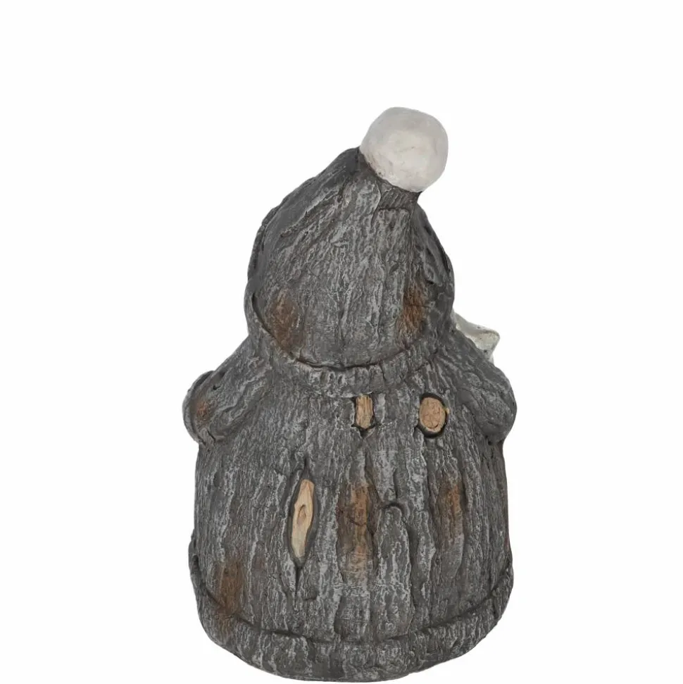 Dekofigur 'Weihnachtsmann' grau 47 cm
