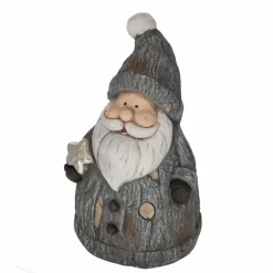 Dekofigur 'Weihnachtsmann' grau 47 cm