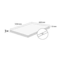 Dekorpaneel 'DecoWall DO008' Loveland Eiche 1250 mm x 660 mm