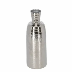 Deko-Vase aluminiumfarben Ø 9,5 x 25 cm