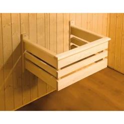 Design-Saunahaus 'Cubilis' mit Sauna Varberg 3 und 7,5 kW BioS-Ofenset, Steuerung 380 x 300 x 249 cm