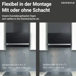 Design-Schräghaube 'CH24060 SAM' Touch Control, 60 cm
