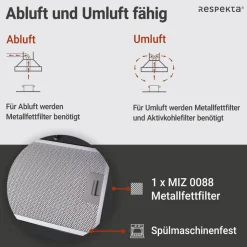 Design-Schräghaube 'CH24060 SAM' Touch Control, 60 cm