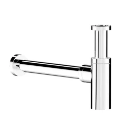 Design-Siphon chromfarben Messing