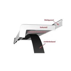 Dichtgummi für Fensterbänke schwarz 200 cm