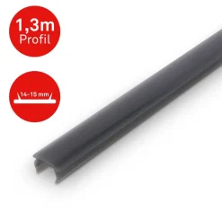 Diffusorschiene 'Pimp your Panel' 130 x 2 x 1 cm Rauchoptik (Lamellenabstand 14-15 mm)