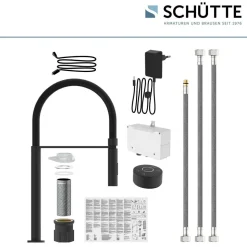 Digitale Spültischarmatur 'Aquadot' mit Smart Control schwarz