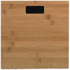 Digitale Personenwaage 'Helji' Bambus LCD-Display 31,5 x 31,5 x 3,5 cm
