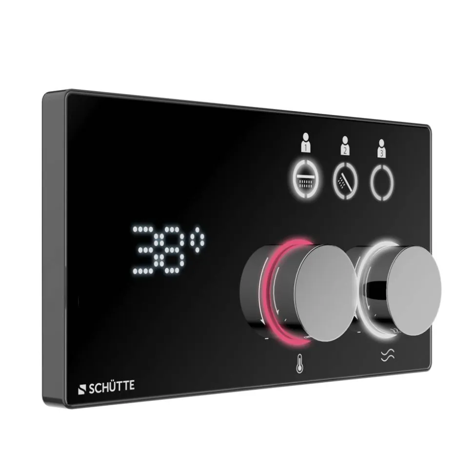 Digitales Duschsystem 'Aquadot' schwarz, mit Smart Control