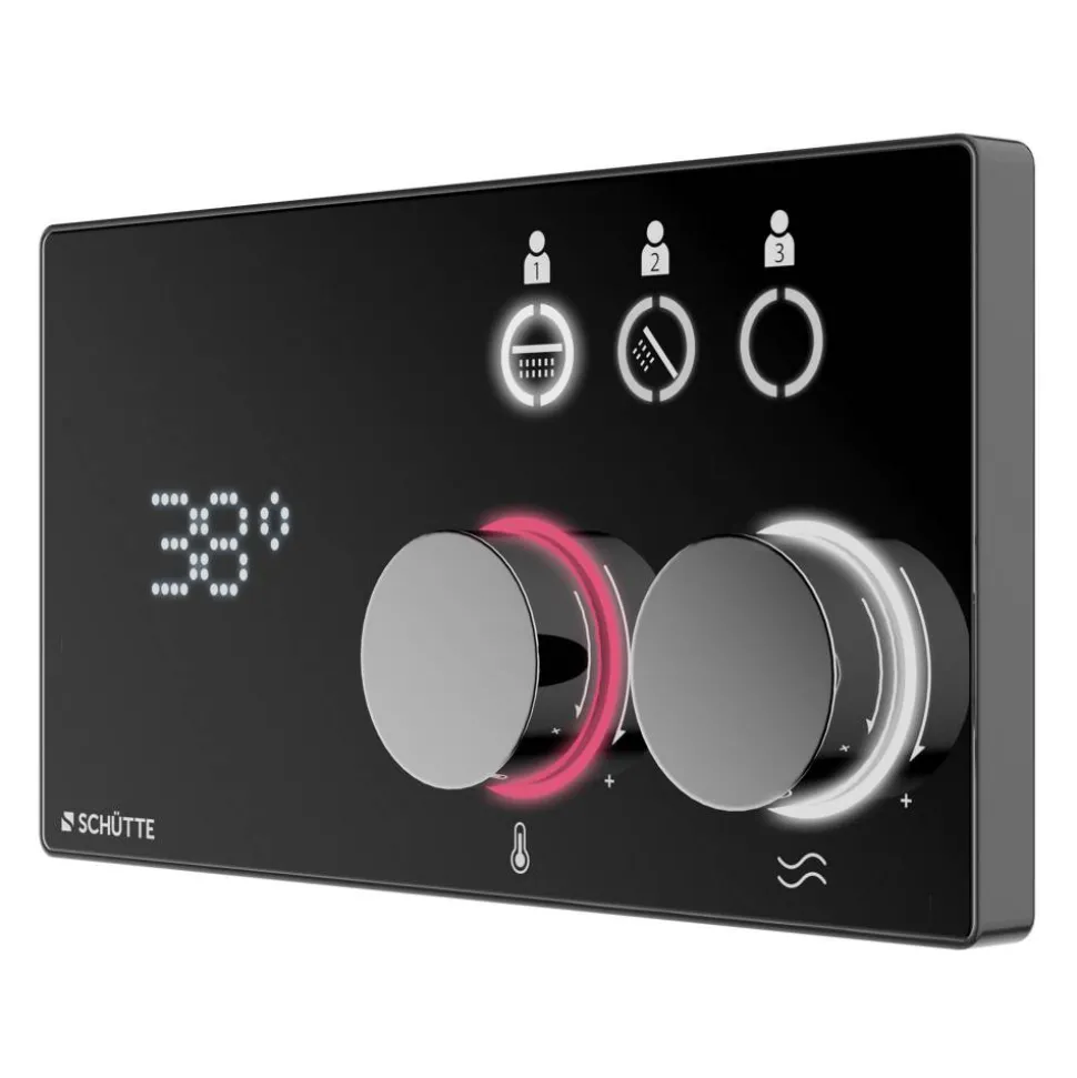 Digitales Duschsystem 'Aquadot' schwarz, mit Smart Control
