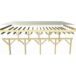 Doppelcarport 'Carlos 3' Kiefer PVC-Dach 860 x 598 x 237 cm