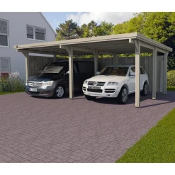 Doppelcarport, inkl. Stahldach, 600 x 512 cm
