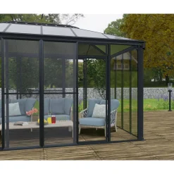 Doppel-Fliegengittertür anthrazit 137 x 205 cm für Wintergarten Sanremo