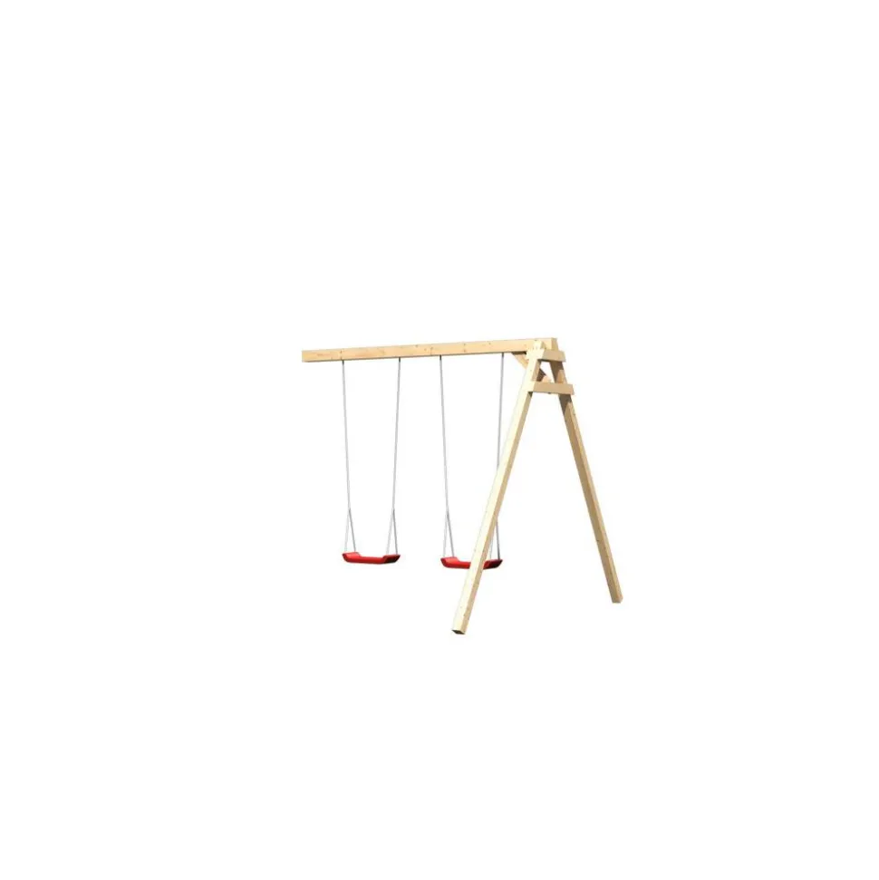 Doppelschaukelanbau mit Adapter für Stelzenhäuser naturbelassen 240 x 264 cm