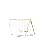 Doppelschaukelanbau 240 cm naturbelassen