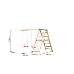 Doppelschaukellanbau 308 cm naturbelassen