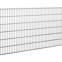 Doppelstabmatte 'Ivar' Stahl anthrazit 200 x 123 cm
