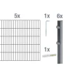 Doppelstabmatten-Set anthrazit 140 x 1000 cm